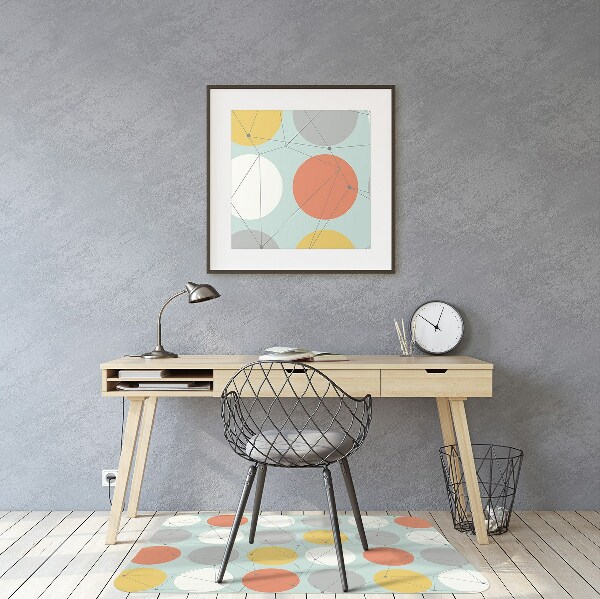 Tapis fauteuil bureau do biura Modèle géométrique