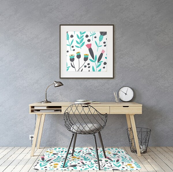 Tapis de chaise Fleurs scandinaves