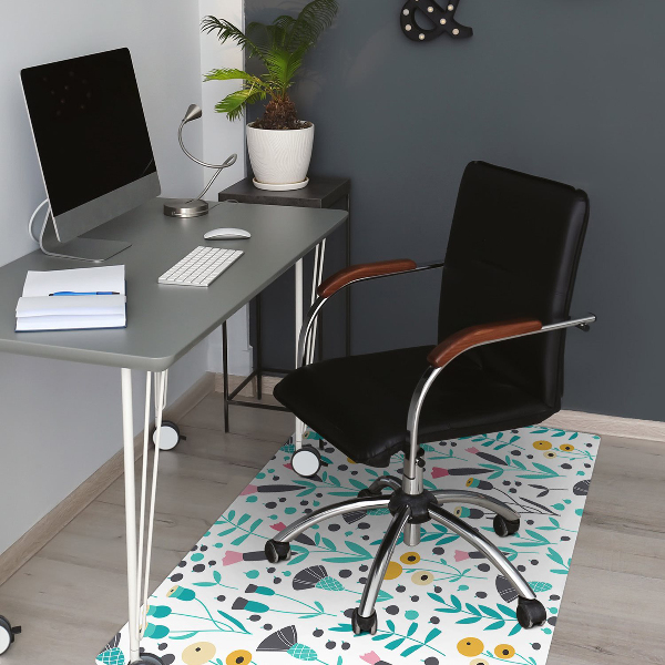 Tapis de chaise Fleurs scandinaves