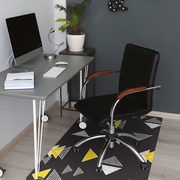 Tapis fauteuil bureau do biura Triangles dessinés