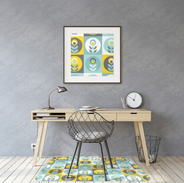 Tapis bureau Motif floral