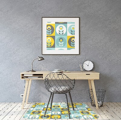 Tapis bureau Motif floral