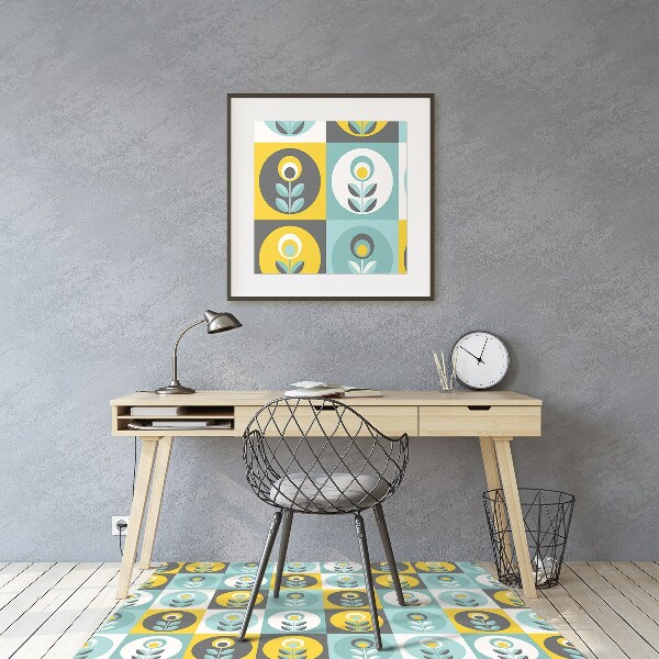 Tapis bureau Motif floral