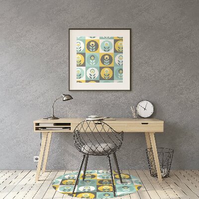 Tapis bureau Motif floral