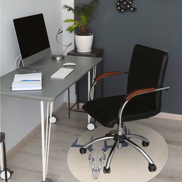 Tapis de chaise de bureau Crâne de cerf