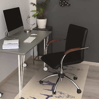 Tapis de chaise de bureau Crâne de cerf