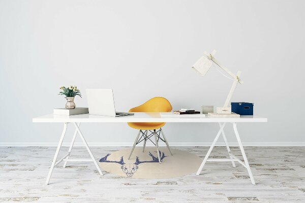 Tapis de chaise de bureau Crâne de cerf
