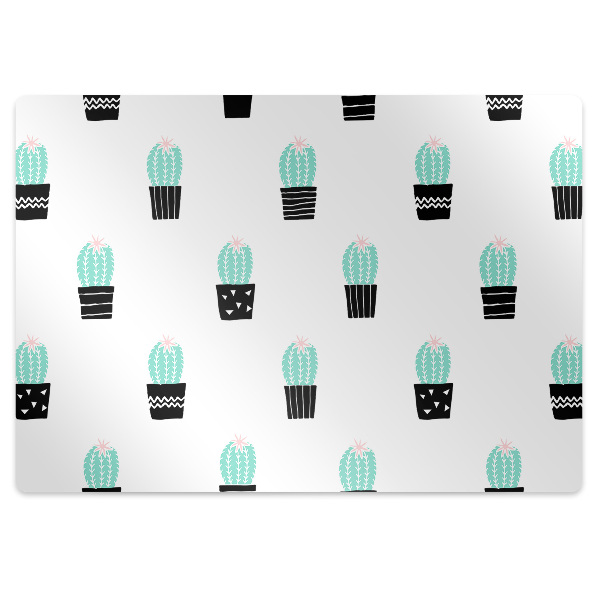 Tapis de chaise de bureau Cactus