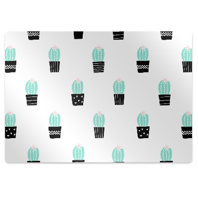 Tapis de chaise de bureau Cactus