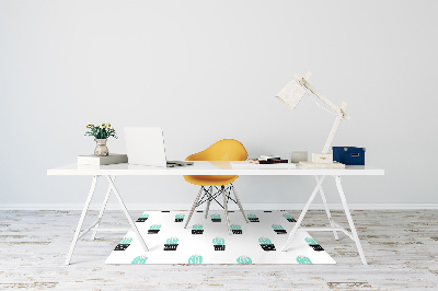 Tapis de chaise de bureau Cactus