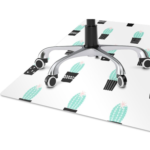 Tapis de chaise de bureau Cactus