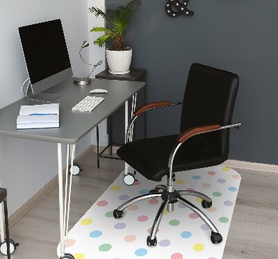 Tapis de chaise de bureau Points colorés