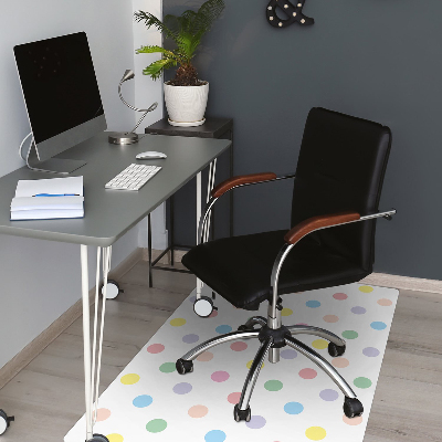 Tapis de chaise de bureau Points colorés