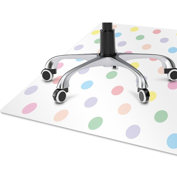 Tapis de chaise de bureau Points colorés