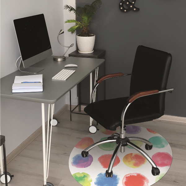 Tapis de chaise de bureau Points peints