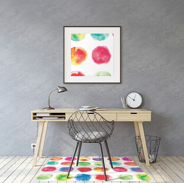 Tapis de chaise de bureau Points peints