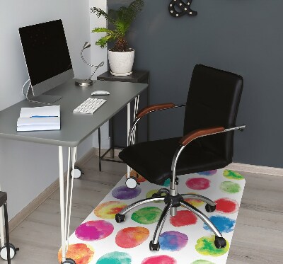 Tapis de chaise de bureau Points peints