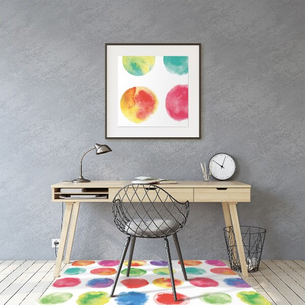 Tapis de chaise de bureau Points peints