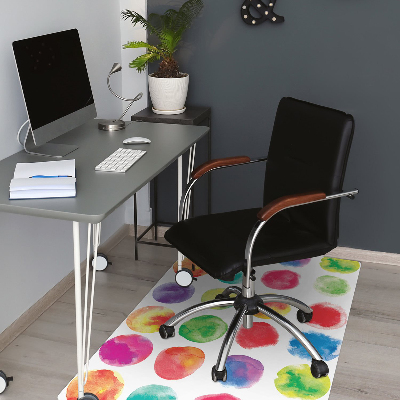 Tapis de chaise de bureau Points peints