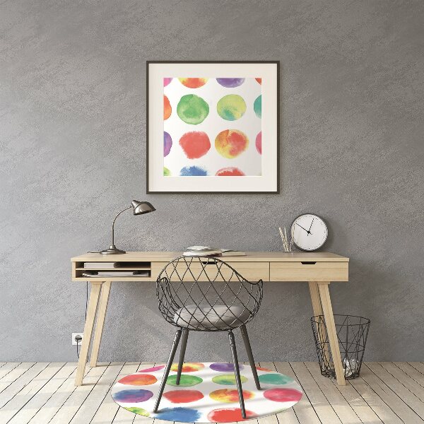 Tapis de chaise de bureau Points peints