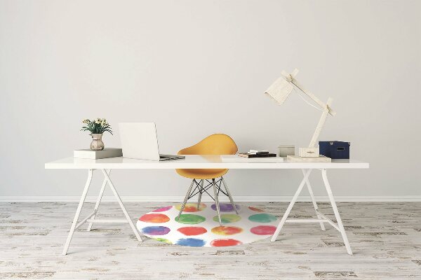 Tapis de chaise de bureau Points peints