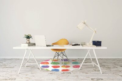 Tapis de chaise de bureau Points peints