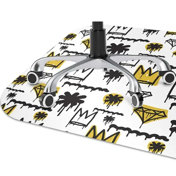 Tapis de chaise de bureau Couronne des graffitis