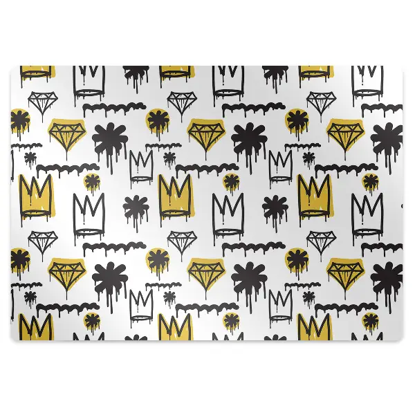 Tapis de chaise de bureau Couronne des graffitis