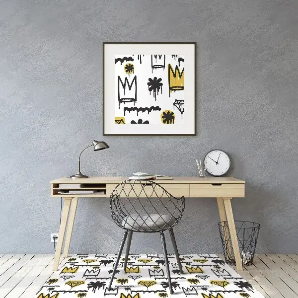 Tapis de chaise de bureau Couronne des graffitis