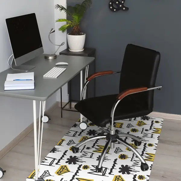 Tapis de chaise de bureau Couronne des graffitis