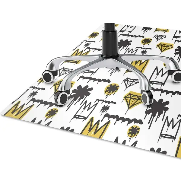 Tapis de chaise de bureau Couronne des graffitis