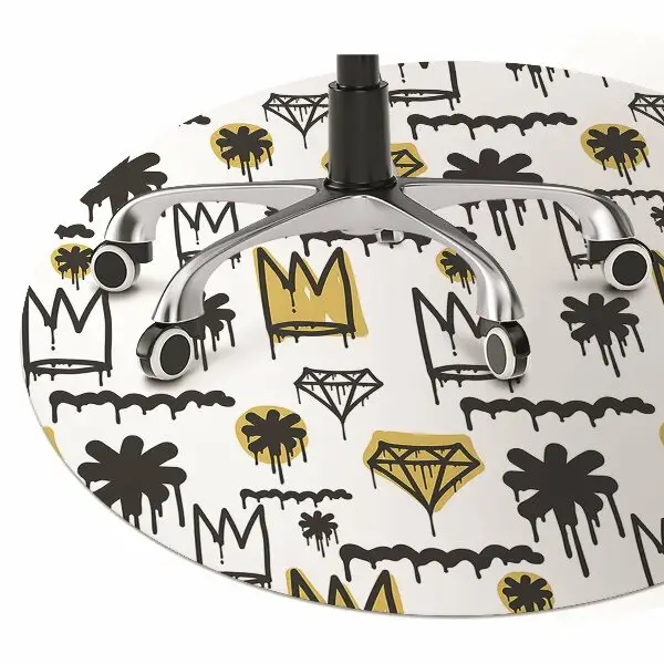 Tapis de chaise de bureau Couronne des graffitis