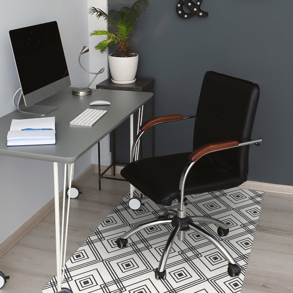 Tapis protection sol Illusion géométrique