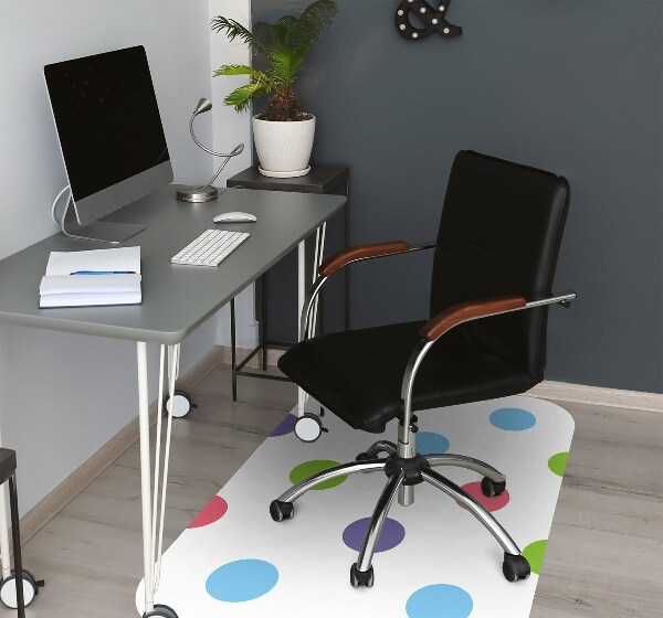 Tapis de chaise de bureau Points colorés