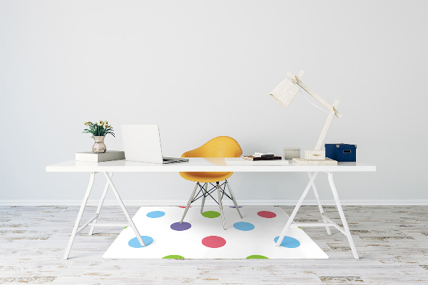 Tapis de chaise de bureau Points colorés