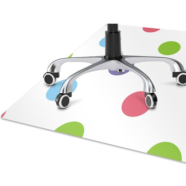 Tapis de chaise de bureau Points colorés