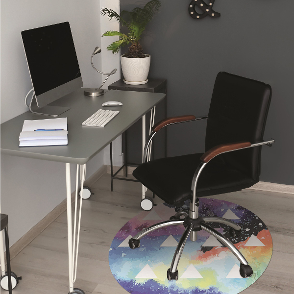 Tapis pour chaise de bureau Triangles cosmiques