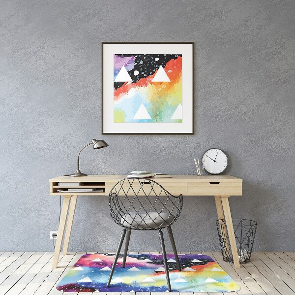 Tapis pour chaise de bureau Triangles cosmiques