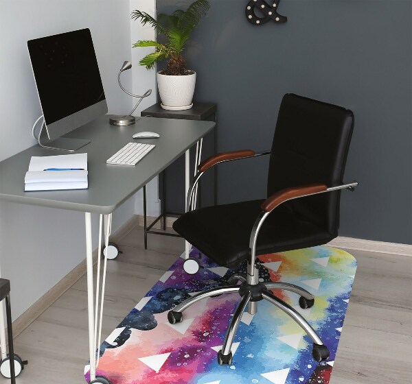Tapis pour chaise de bureau Triangles cosmiques