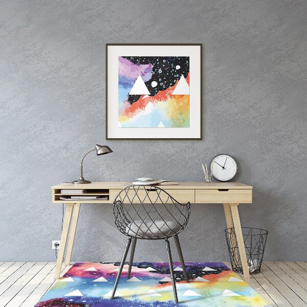 Tapis pour chaise de bureau Triangles cosmiques