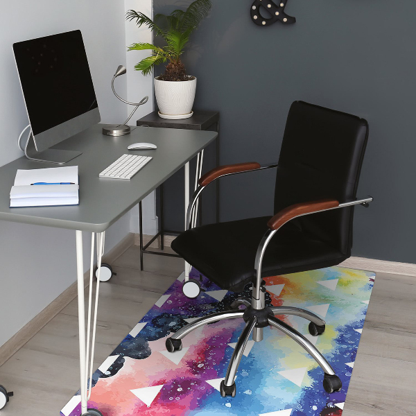 Tapis pour chaise de bureau Triangles cosmiques