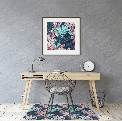 Tapis pour chaise de bureau Motif à feuilles caduques