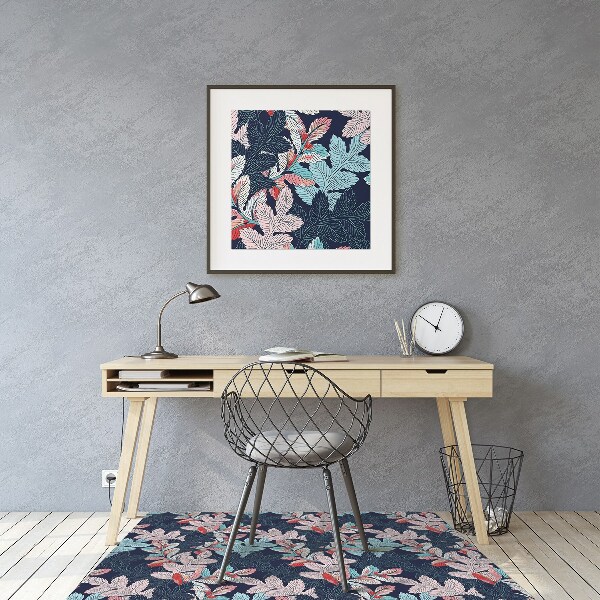 Tapis pour chaise de bureau Motif à feuilles caduques