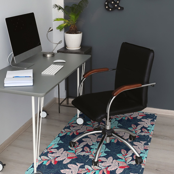 Tapis pour chaise de bureau Motif à feuilles caduques