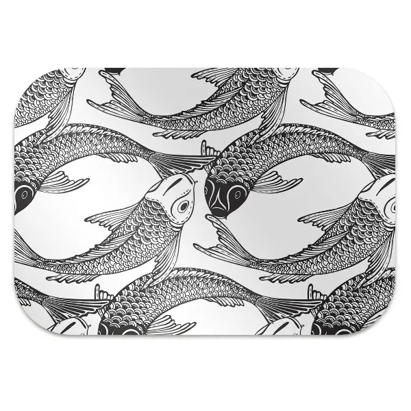 Tapis de chaise de bureau Poisson koi