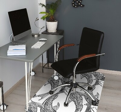 Tapis de chaise de bureau Poisson koi