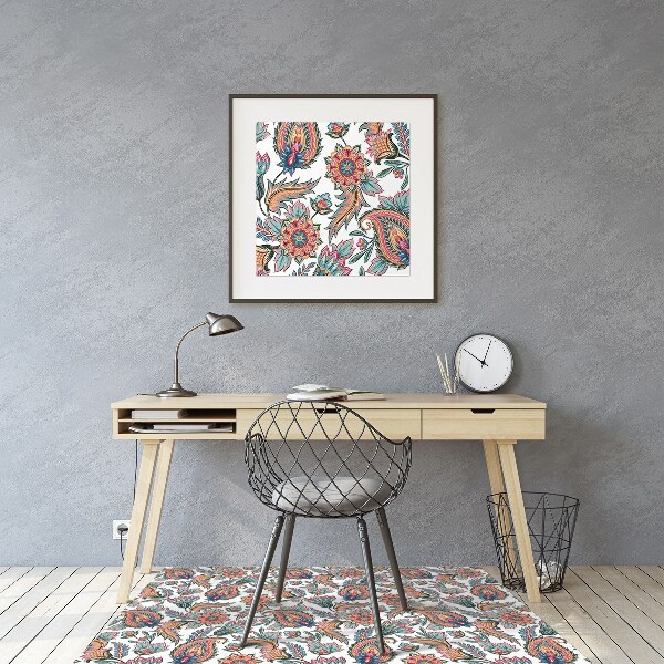 Tapis de chaise de bureau Fleurs