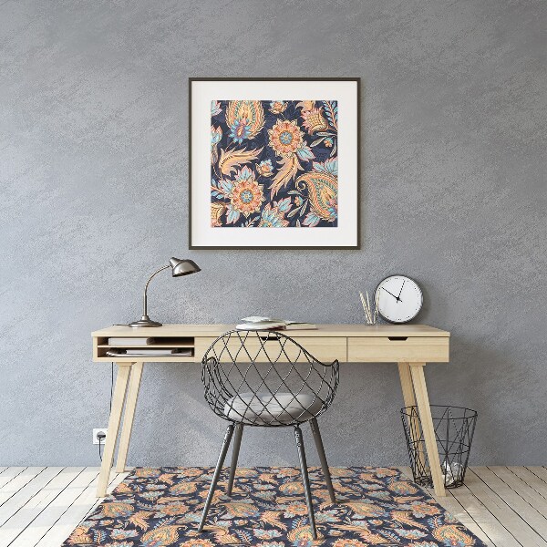 Tapis de chaise de bureau Paisley