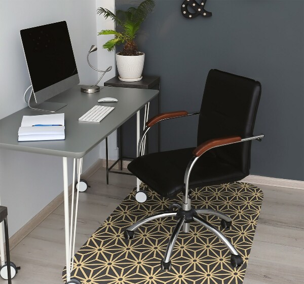 Tapis pour chaise de bureau Modèle de cubes