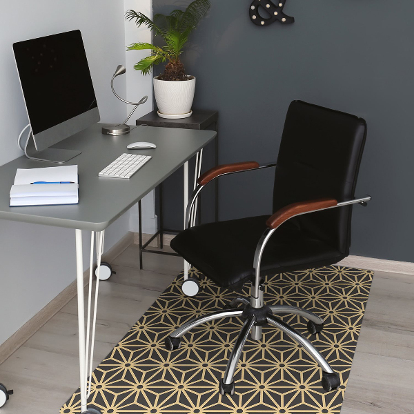 Tapis pour chaise de bureau Modèle de cubes